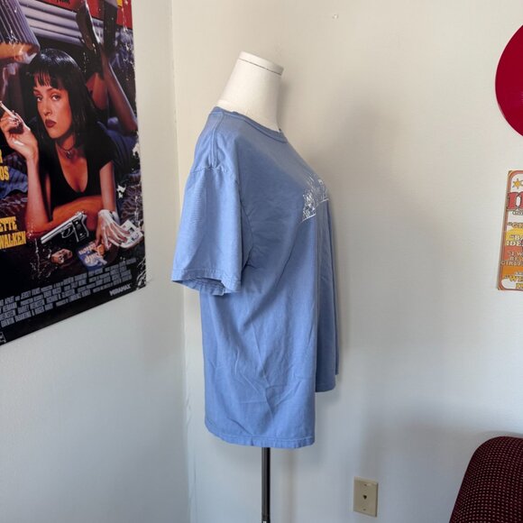 Disney Disneyland California Adventure Light Blue and White Graphic Tee Shirt - Picture 6 of 13